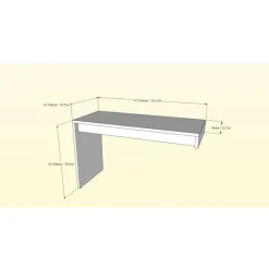 Nexera Liber-T Reversible Desk Panel, White And Walnut -