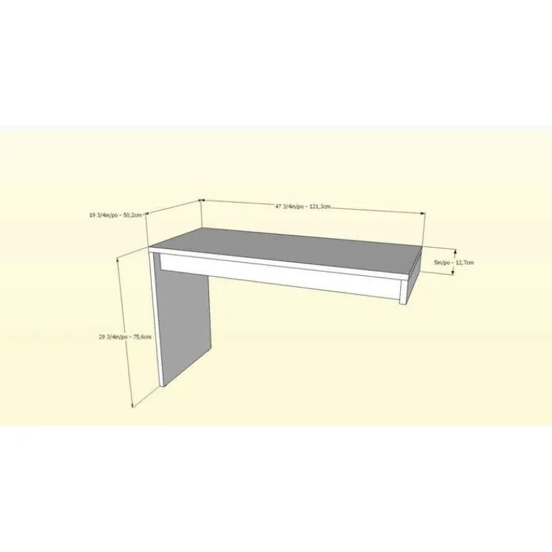 Nexera Liber-T Reversible Desk Panel, White And Walnut -