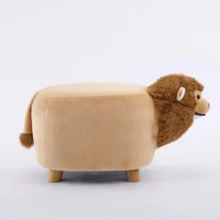 Lion-Shaped Kids Pouf – 13.8" x 23.64" x 14.15"