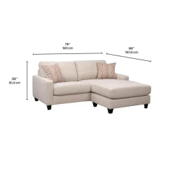 Sofa By Fancy Loveseat with Reversible Chaise