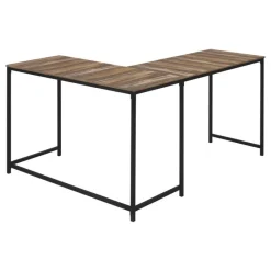 Monarch L-shaped computer desk - corner / metal base / large desk - 58