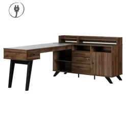 Meubles South Shore L-Shaped Desk With Power Bar - South Shore
