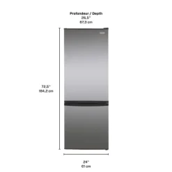 Marathon 11,5 Cu Ft 24 In Refrigerator Bottom Freezer - MFF115SSBM
