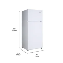 Marathon 15 Cu Ft 28 In Refrigerator Top Freezer - EFF148W-1