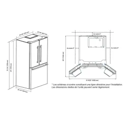 Marathon 18 Cu Ft Refrigerator 30 In Bottom Freezer, French door - MFF180SSFD-1