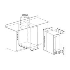 Marathon Wine Cooler 15" - MWC28-DBLS
