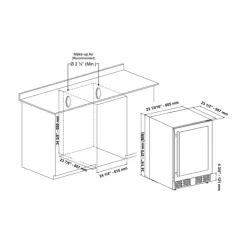 Marathon Wine Cooler 24" - MWC56-DSS