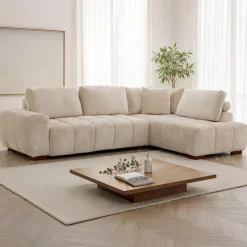 Marshmallow-Style Sectional with Right-Side Chaise -