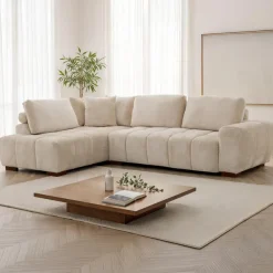 Marshmallow-Style Sectional with Left-Side Chaise -