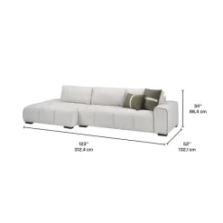 Sofa By Fancy Marshmallow-Style Sectional with Left-Side Chaise