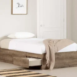 Meubles South Shore Mates Bed with 3 Drawers (39