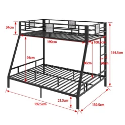 Metal Bunk Bed 39"/54"