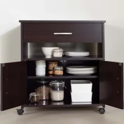 Meubles South Shore Microwave Cart on Wheels - South Shore