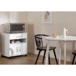 Meubles South Shore Microwave Cart on Wheels - South Shore
