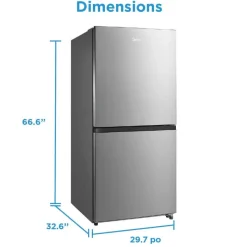 MIDEA 30" Convertible Refrigerator/Freezer All refrigerator, Convertible Freezer - MRU21C7BST