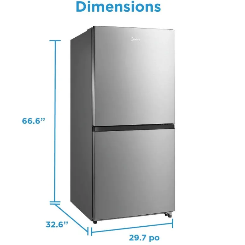MIDEA 30" Convertible Refrigerator/Freezer All refrigerator, Convertible Freezer - MRU21C7BST