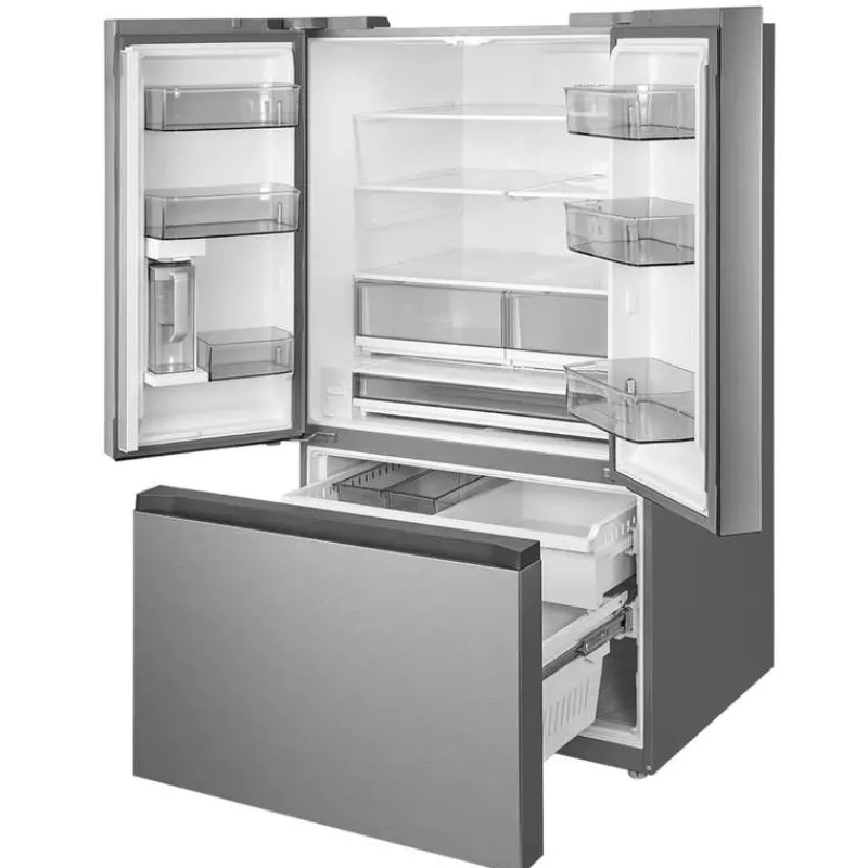 MIDEA 31.7 Cu. Ft. 36 In Refrigerator Bottom Freezer, French door - MRF32I6BST
