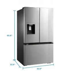 MIDEA 29.3 Cu. Ft. 36 In Refrigerator Bottom Freezer, French door - MRF29D2AST