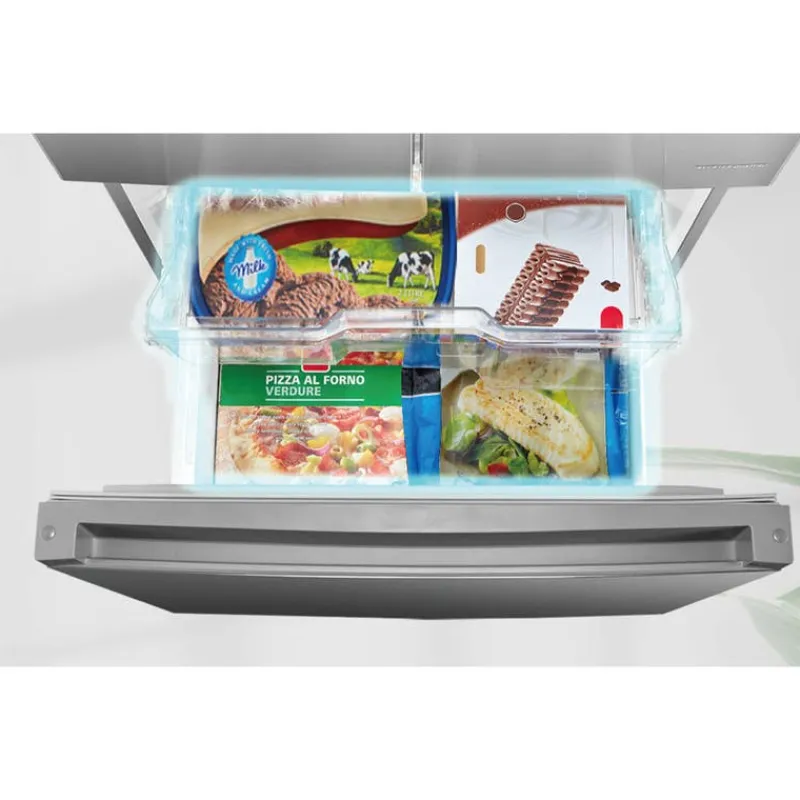 MIDEA 18 Cu Ft 30 In Refrigerator Bottom Freezer, French door - MRF18B4AST