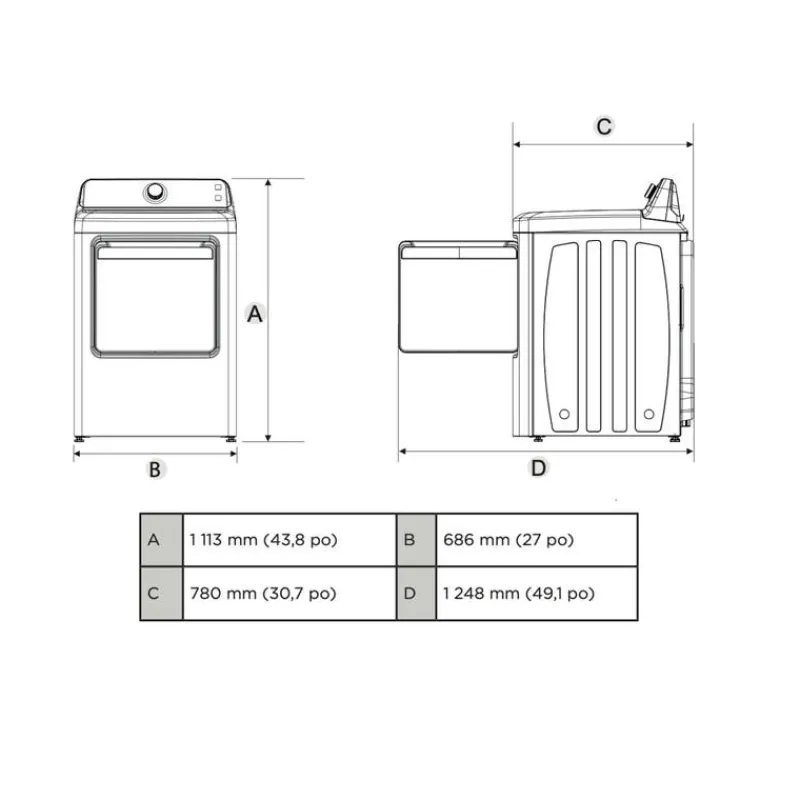 MIDEA Dryer 27" - MLHE52S7AWW