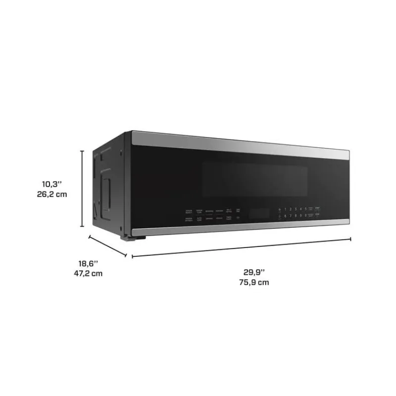 MIDEA Microwave/Hood, , 1000 W, 400 - MMO12S14ASTC