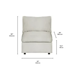 Modular Armless Chair - Beige