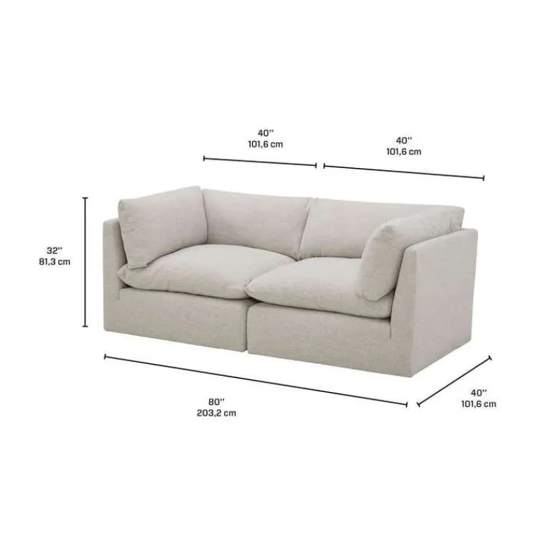 Modular Loveseat - 2 pcs