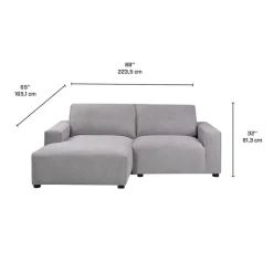 Sofa By Fancy Modular Loveseat with Chaise on the Left - 2 pcs