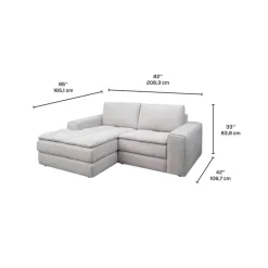Modular Loveseat with Left-Side Chaise - 2 pcs