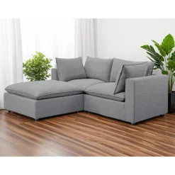 Modular Loveseat with Ottoman - 3 pcs