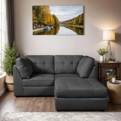 Modular Loveseat with Ottoman - 3 pcs