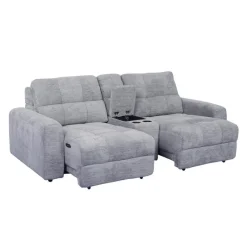 Modular Loveseat with Power Sliders and Console - 3 pcs