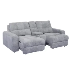 Modular Loveseat with Power Sliders and Console - 3 pcs