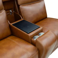 Modular Power Reclining Loveseat with Console, Built-In Speakers, Massage & Heat - 3 pcs