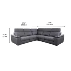 Modular Power Reclining Sectional with Adjustable Headrests - 5 pcs