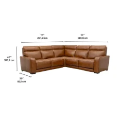 Modular Power Reclining Sectional with Built-In Speakers, Massage & Heat - 5 pcs