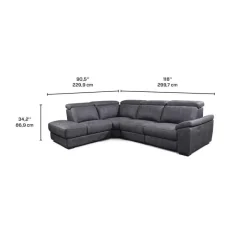Modular Power Reclining Sectional with Adjustable Headrests - 4 pcs