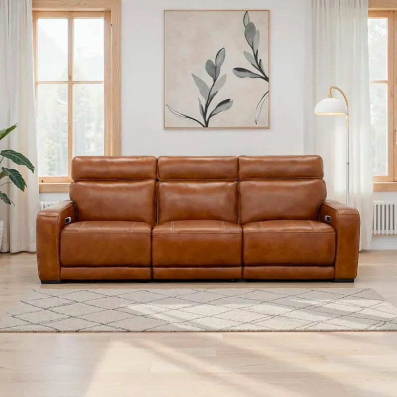 Modular Power Reclining Sofa with Built-In Speakers, Massage & Heat - 3 pcs