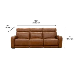 Modular Power Reclining Sofa with Built-In Speakers, Massage & Heat - 3 pcs