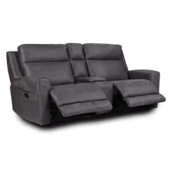 Modular Reclining Loveseat and Console with Storage, Cup Holders, and USB/USB-C Ports - 3 pcs