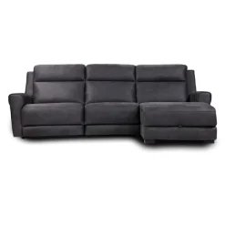 Modular Reclining Loveseat, Chaise with Storage, Console with Cup Holders and USB/USB-C Ports - 3 pcs