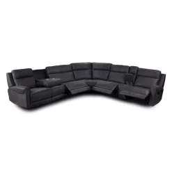 Modular Reclining Sectional with Fold-Down Seat, Console, Cup Holders and USB Ports - 7 pcs