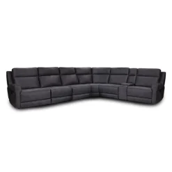 Modular Reclining Sectional with Fold-Down Seat, Console, Cup Holders and USB Ports - 7 pcs