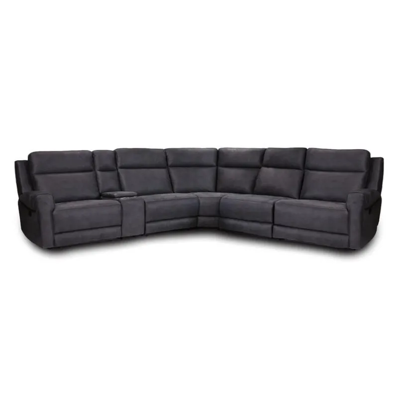 Modular Reclining Sectional with Fold-Down Seat, Console, Cup Holders and USB Ports - 6 pcs