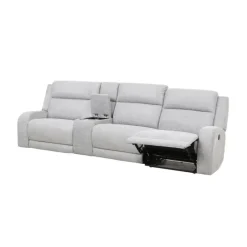 Modular Reclining Sofa and Console with Storage and Cup Holders - 4 pcs