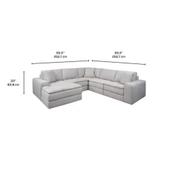 Modular Sectional with Left-Side Chaise - 5 pcs