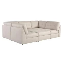 Modular Sectional with Ottoman - 6 pcs