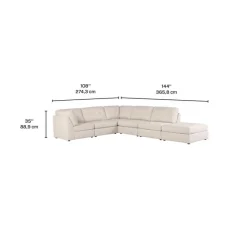 Modular Sectional with Ottoman - 6 pcs