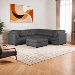 Modular Sectional with Ottoman - 6 pcs