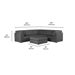 Modular Sectional with Ottoman - 6 pcs